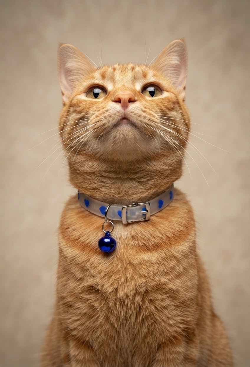 Collar Gato Fluorecente Corazones