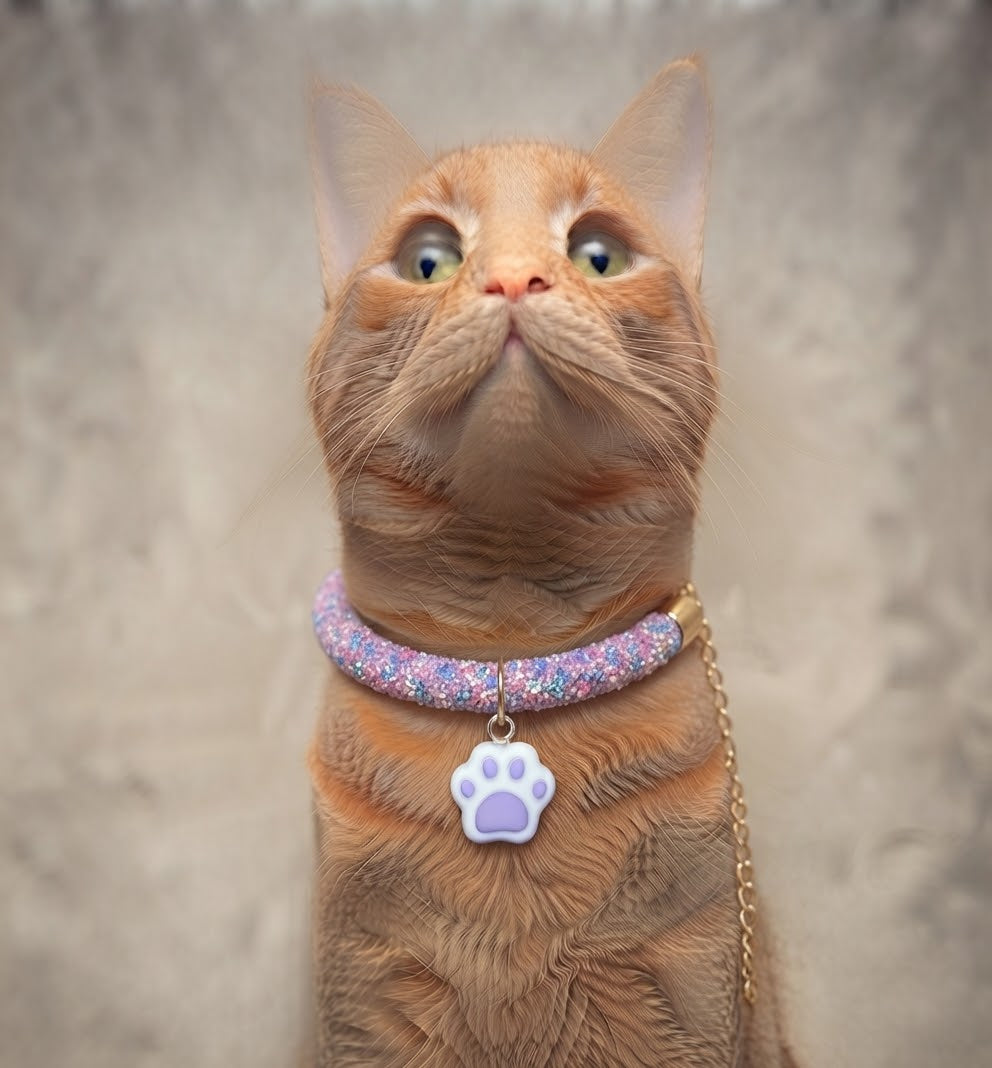 Collar Gato Brillos con Dije